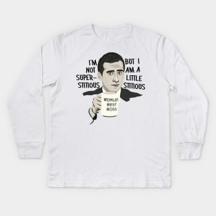 Michael Scott - The Office Art Quote Kids Long Sleeve T-Shirt